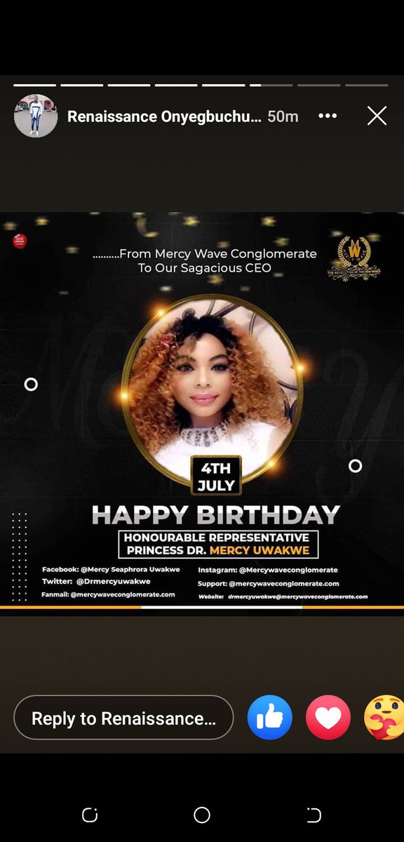 CSarahfranca's tweet photo. I say a very beautiful happy birthday to my lovely CEO,my role model. 

I pray that this new age will lead you to greatness. 
Higher you I pray my queen. 
Happy +1
04/07/2020 is blessed. 
Keep smiling and be happy. 
You are loved............. 
Happy birthday MY LOVE https://t.co/F0slbSze51
