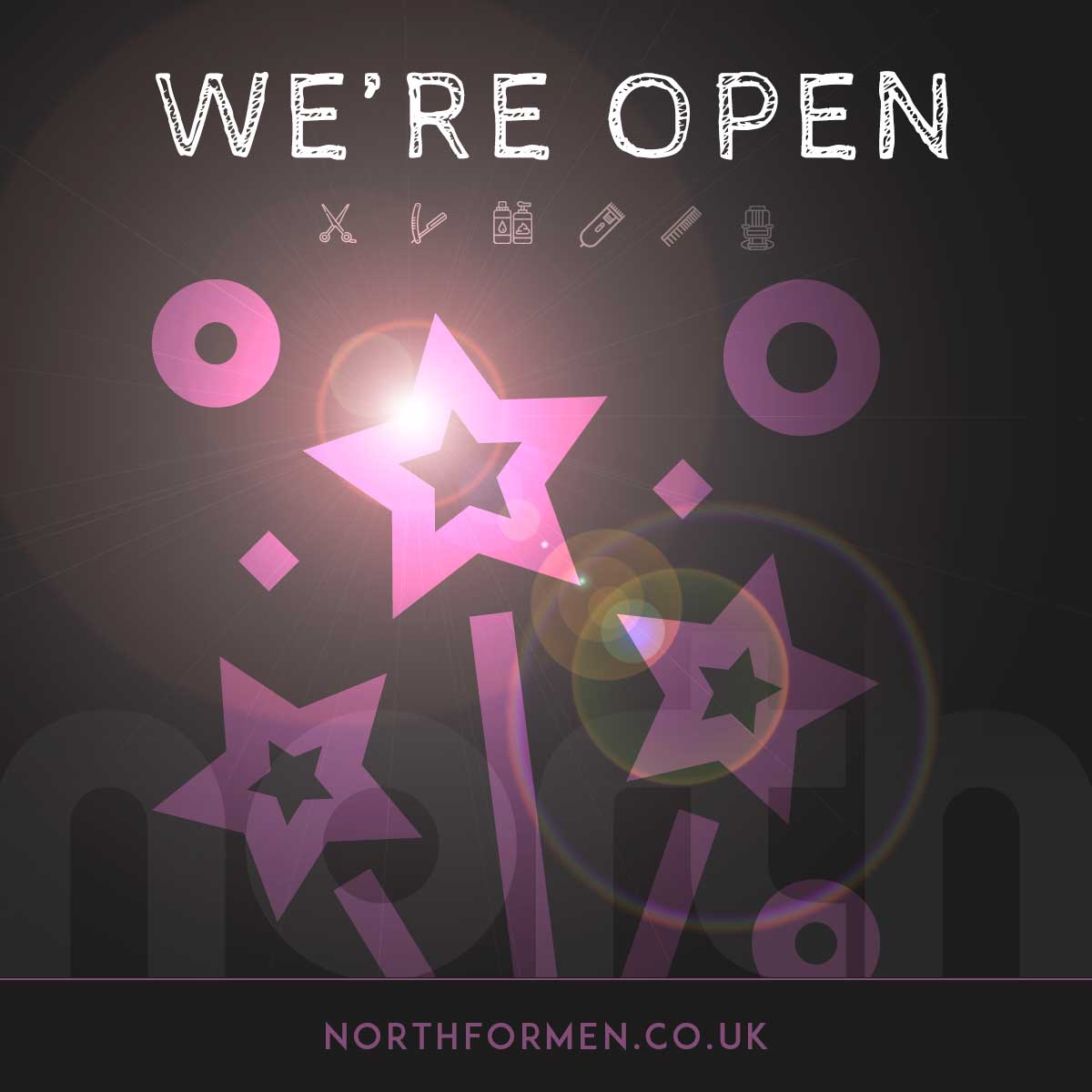 WE ARE OPEN!! It's been a long wait but we have finally re-opened our doors and can't wait to see you all again! Please remember to book online and follow client protocol... facebook.com/northformenbar… <a href="/guiseleyhour/">#guiseleyhour</a> <a href="/GuiseleyGazette/">Guiseley's Gazette</a> #barber #haircut