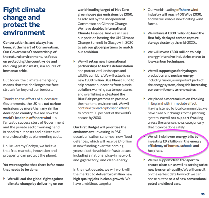 Any green stimulus package worthy of the name must incorporate the Government's manifesto commitment to “invest £9.2bn in the energy efficiency of homes, schools and hospitals”. And yet that pledge still hangs in the balance.