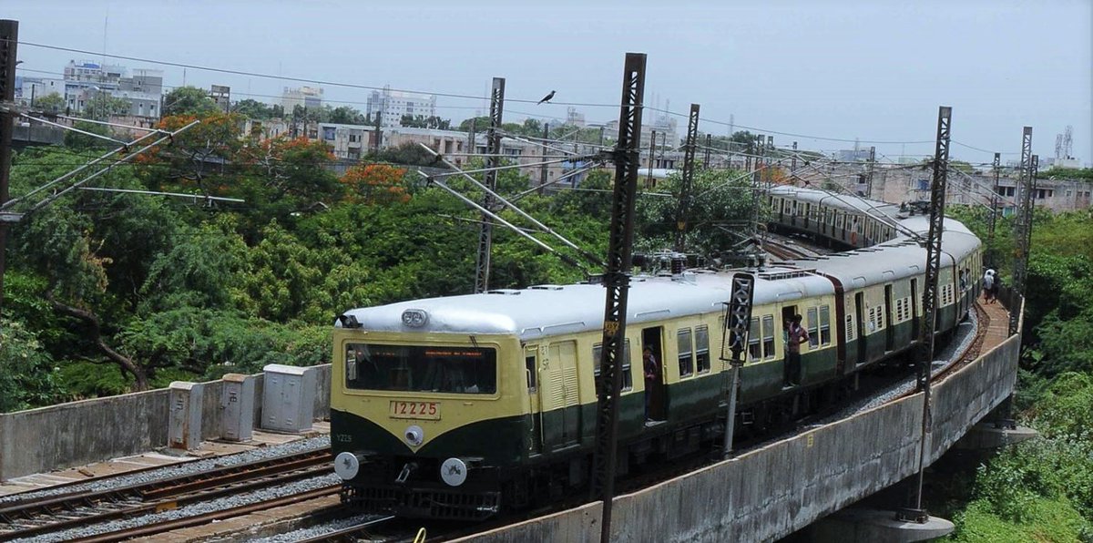 GMSRailway's tweet photo. Mass Rapid Transit System (MRTS) corridor between Chennai Beach - Velachery extends vital support to the arterial suburban network of Chennai city

Tirumailai,Tiruvallikkeni and Chintadripet stations on MRTS and train near Park Town station (File pic) https://t.co/3wwmySyG5i