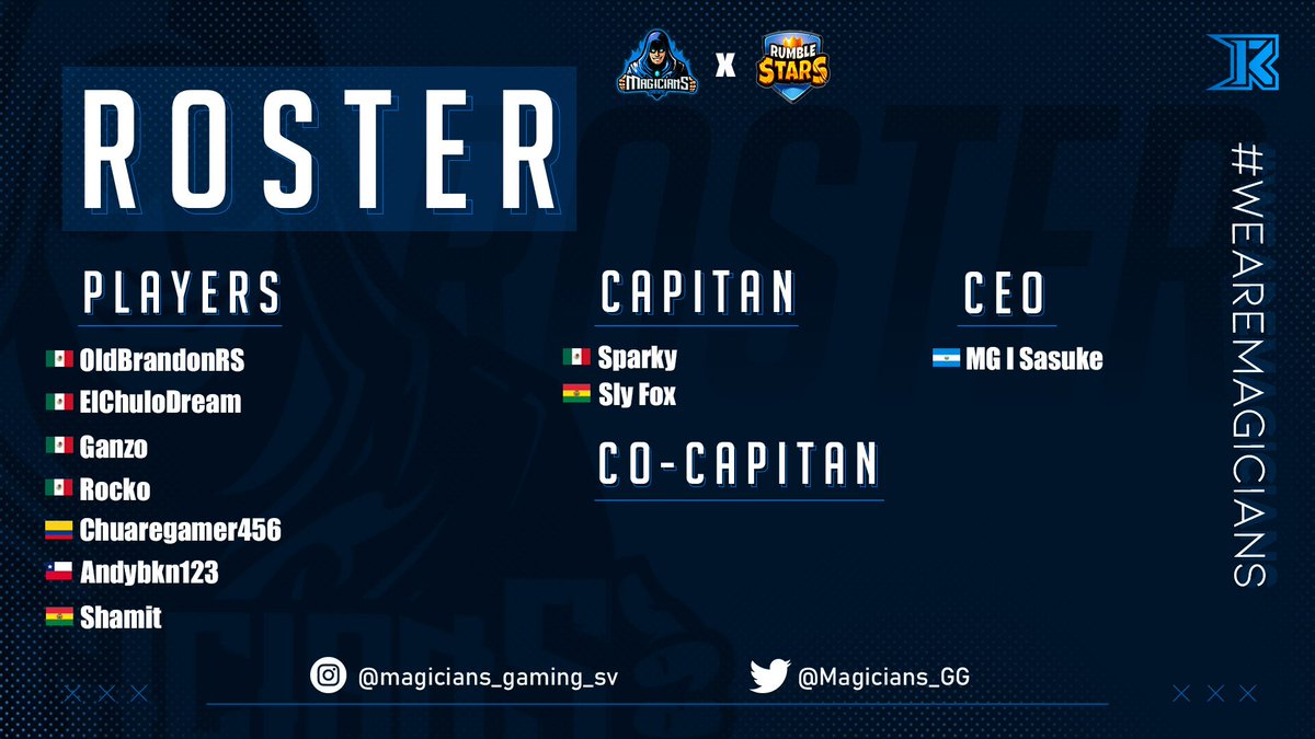 #RosterRumbleStars | #Presentacion 

🗣️Desde hoy presentamos nuestra nueva rama como el roster que estaran participando en varias ligas conocida de <a href="/RumbleStarsESP/">No Rumble, No Party!</a> 

Bienvenidos a los chicos a nuestra gran familia...!!!