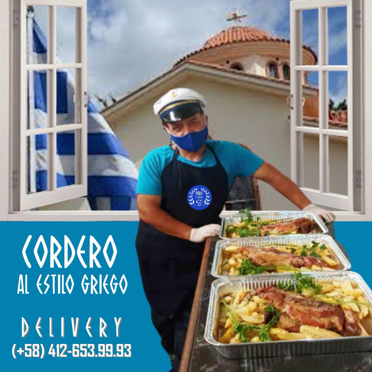 ParisElGriego's tweet photo. El exquisito #Cordero que prepara @ParisElGriego, acompañado de papas al romero y tres tipos de ensaladas, ya es amado por los caraqueños. No te quedes sin probarlo, haz tu pedido y lo llevamos a la puerta de tu casa 
Delivery: 0412 -653.99.93
#ParisElGriego
#GastronomíaGriega https://t.co/rJB2H87Y46