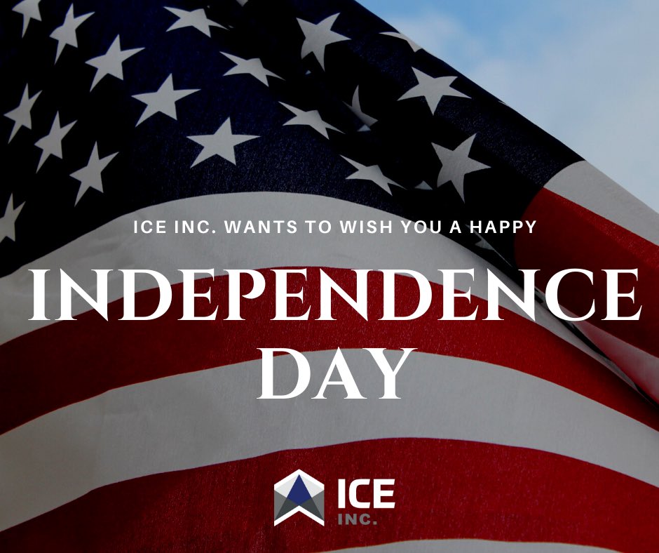 iceinc_corp's tweet photo. ICE Inc. wishes everyone a happy and safe Independence Day!
 
#ICEInc #IndependenceDay #HappyIndependenceDay #4thOfJuly #July4th #FourthOfJuly https://t.co/dikYwzrXHk