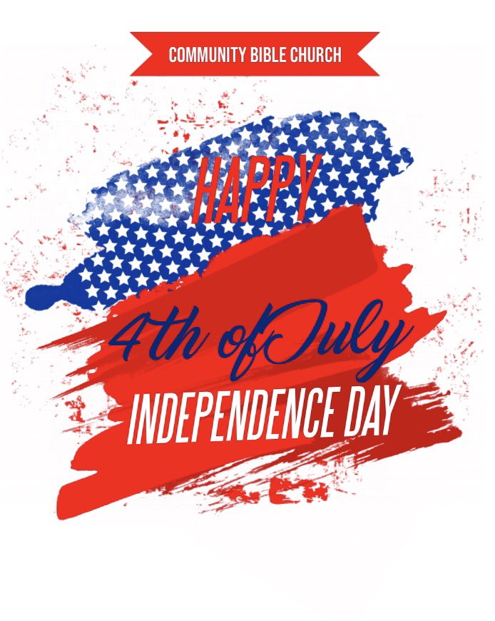 CommunityBible5's tweet photo. Happy Independence Day from Community Bible! God Bless America! 🇺🇸 https://t.co/Xabb7kj3jD