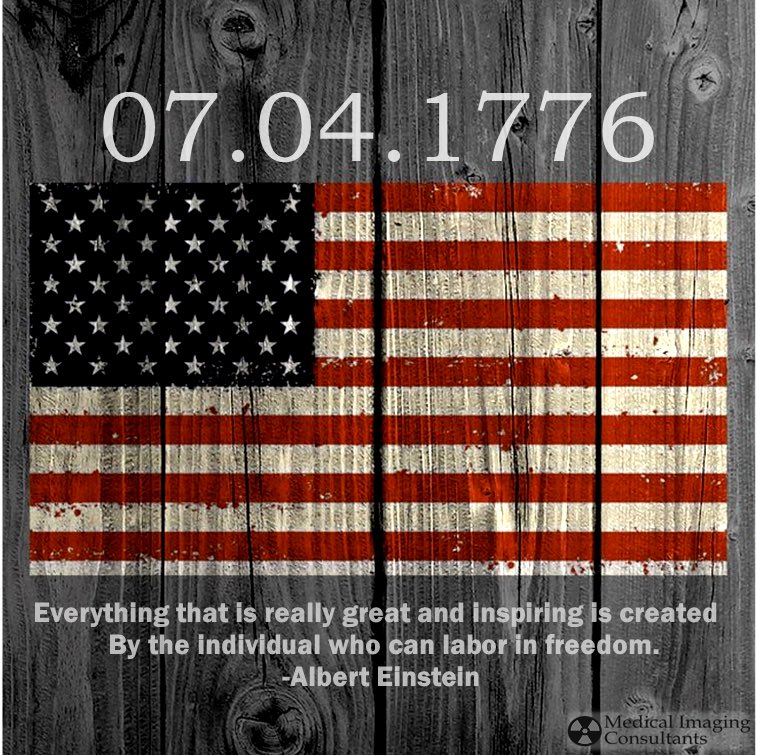 #Happy4thofJuly #AlbertEinstein <a href="/hps_org/">Health Physics Society</a> <a href="/ctisus/">Elliot K Fishman / CTisus.com</a> <a href="/SNM_MI/">SNMMI</a> <a href="/Radiopaedia/">Radiopaedia.org</a> <a href="/RSNA/">RSNA</a> <a href="/radiologynation/">Radiology Nation</a> <a href="/MedicalImaging7/">Medical-Imaging Consultants</a>