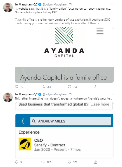 Further digging by  @JolyonMaugham has uncovered a whole heap of "Oh my God!"I know a lot of you have blocked/Been blocked.Here is his thread so you can see - it is important