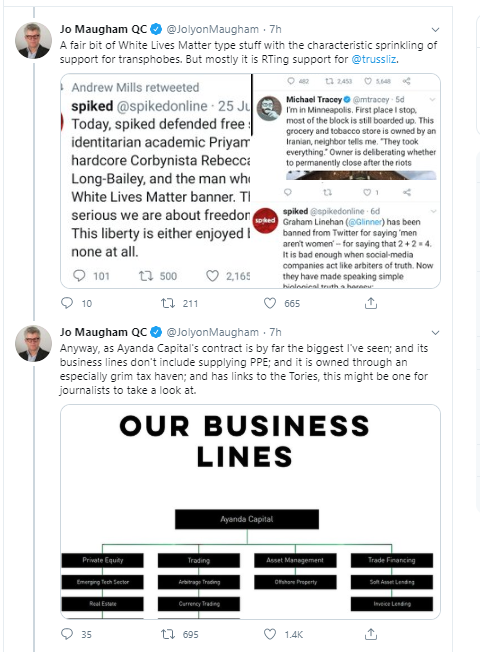Further digging by  @JolyonMaugham has uncovered a whole heap of "Oh my God!"I know a lot of you have blocked/Been blocked.Here is his thread so you can see - it is important