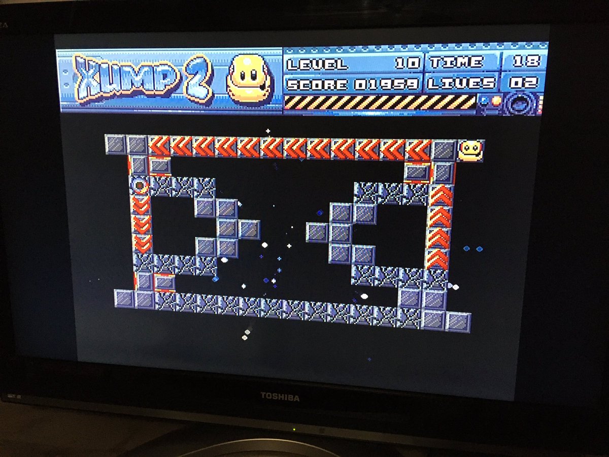 OriginalFei's tweet photo. N’hésitez pas à choper Xump 2 sur Megadrive. Un excellent puzzle game qui vient de sortir sur la console, dans la lignée de Slider / Super Skweek !
Réalisé par @RGgamedev
https://t.co/eCILNn9KHF
#Xump2 #Retroguru #retrogaming #homebrew #Megadrive #Genesis #SEGA https://t.co/PJ5AZd9zON