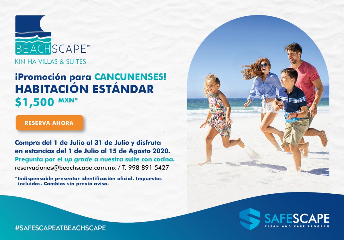 BeachscapeKinHa's tweet photo. Amigos de #Cancún les tenemos una promoción especial para ustedes. 
Vengan y disfruten de la mejor playa natural de Cancún en #BeachScape @VivoEnCancun https://t.co/CkSTldfFQz