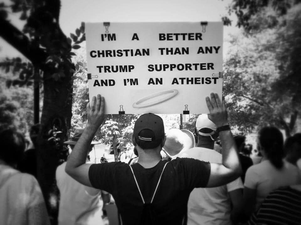 StopTrump2020's tweet photo. You can not be a true christian and support the #racist, hateful, #Antisemitic, and evil policies of the #TrumpAdministration https://t.co/UvVqUsCA6y
