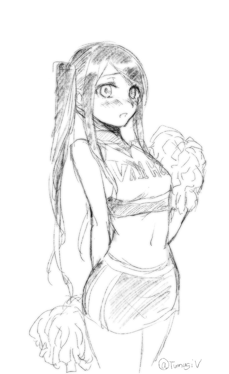 TumugiV's tweet image. 昨日盛り上がってたのでチアガールジル
