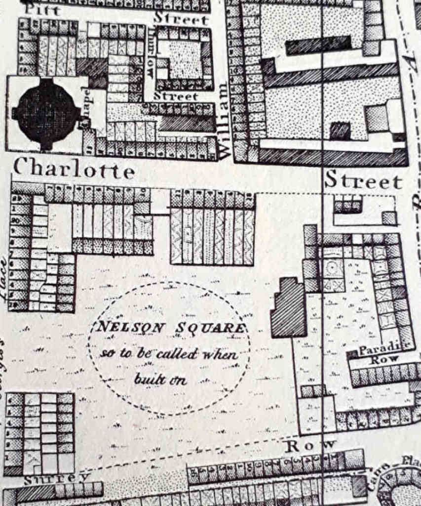 A further observation on Horwood's map: I love the way he draws people's gardens, as if everyone had a mini  #Rococo landskip at the back of the house