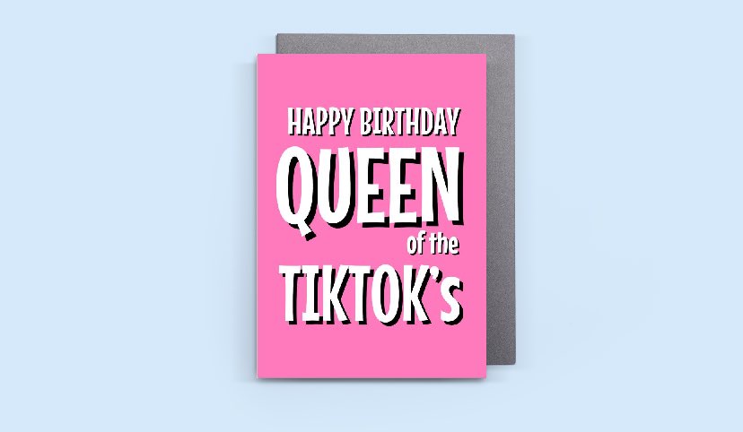 CreatedbyMeSean's tweet photo. TikTok fans would love this card... #birthday #king #queen #thortful #TikTok  https://t.co/2PbaQcf0Mp  more designs available! https://t.co/QYf12zIPAv