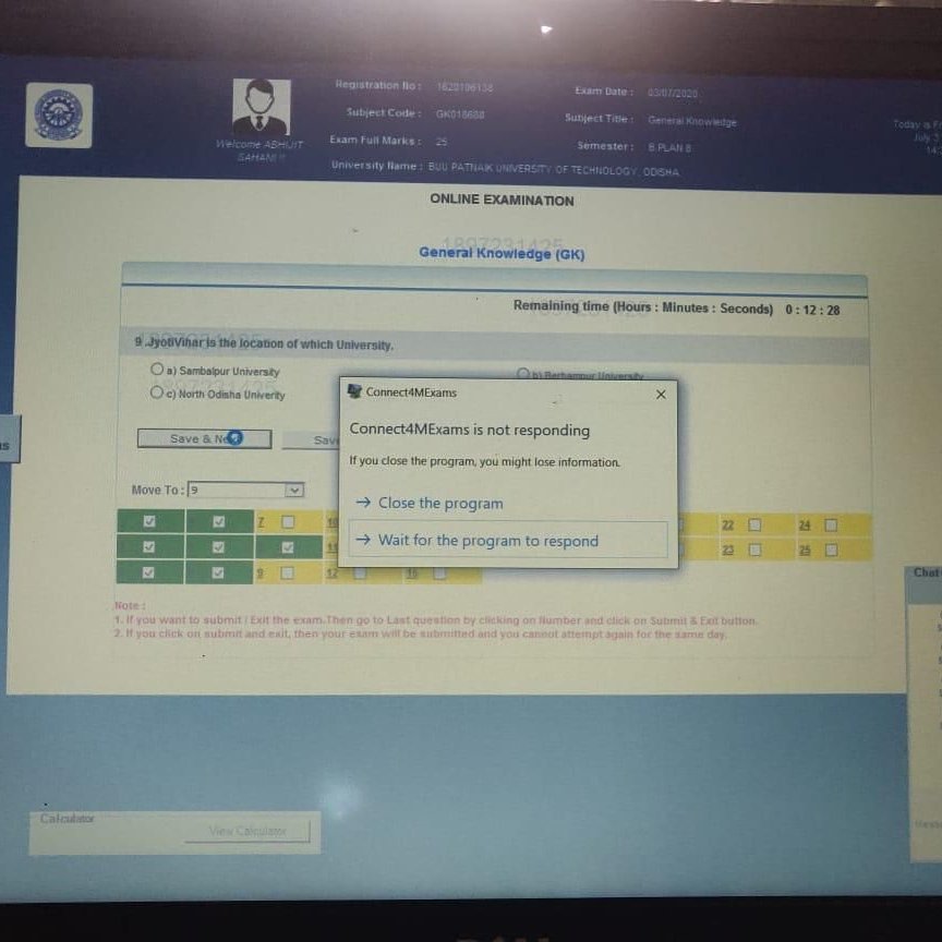 _Pooldead_'s tweet photo. This is the ground reality of @coempteduteck ! A small number of students appeared &amp; majority of them reported several issues including crashing of software. What will #BPUT do when over 25k students appear and the server crashes !
#BPUTStopKaroNa 
@CMO_Odisha 
@SDTE_Odisha https://t.co/flNhBN7rLY