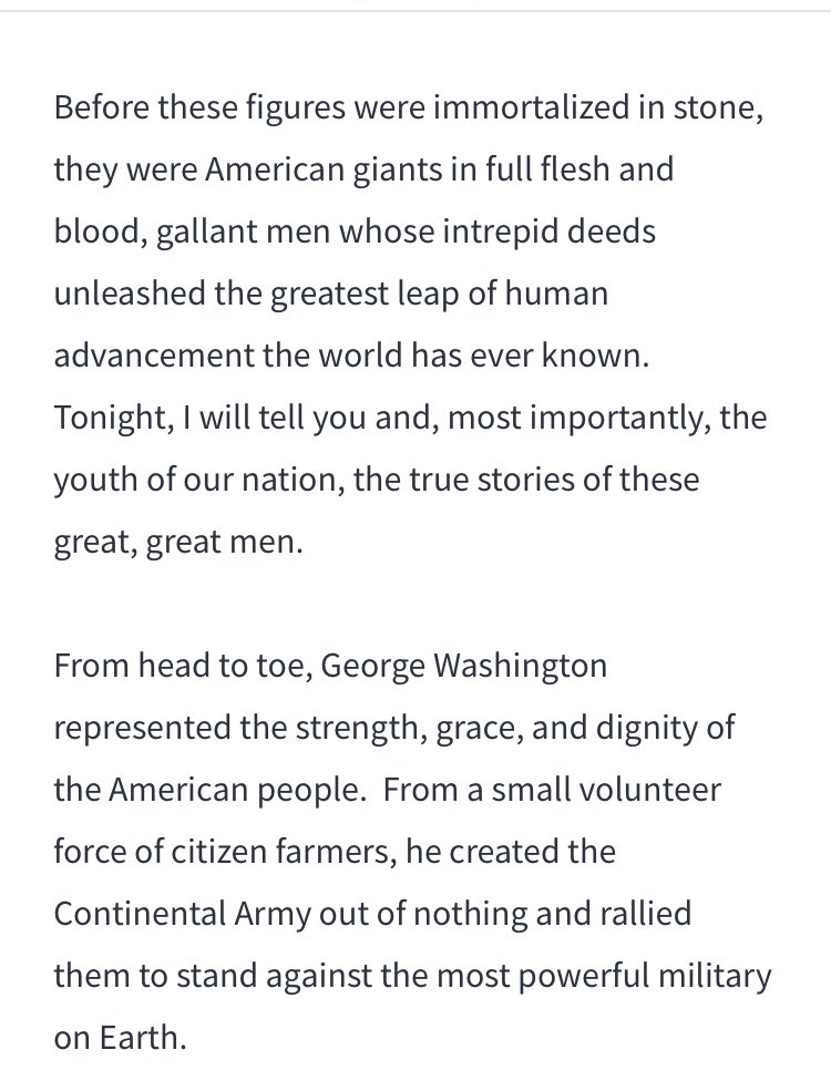  @CNN’s “culture war bonfire” vs. “Before these figures were immortalized in stone, they were American giants in full flesh and blood, gallant men whose intrepid deeds unleashed the greatest leap of human advancement the world has ever known.”