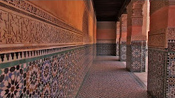 Islamic architecture in Madrasa (school/collage). Ibn Yusuf Madrasa, Marrakesh (Morocco).