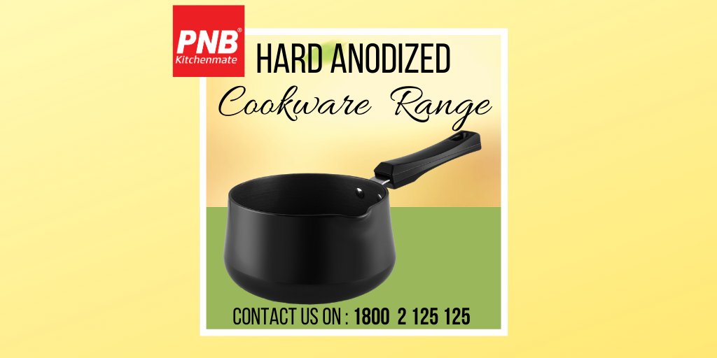 PNBKitchenmate's tweet photo. Made from tough and high quality Aluminum the Hard Anodized Saucepan from PNB Kitchenmate is the perfect blend of style and quality. 

Call 1800 2 125 125 to add this beauty to your kitchen collection!
#PNBKitchenmateHardAnodizedCookware 
#HardAnodizedSaucepan #Saucepan https://t.co/QmfKK1pu7k