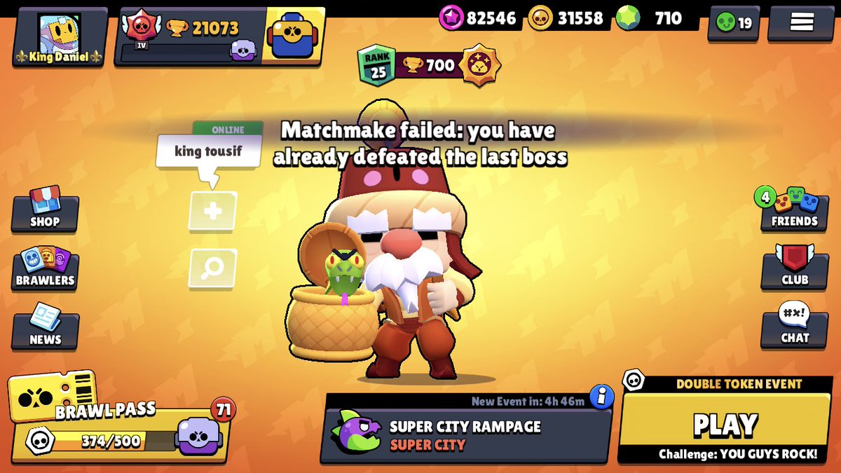 kingdanielPH's tweet photo. @Sava62550147 @mschulga1 @BrawlStars Too Hard? 😂 https://t.co/fVl4gUMOxn