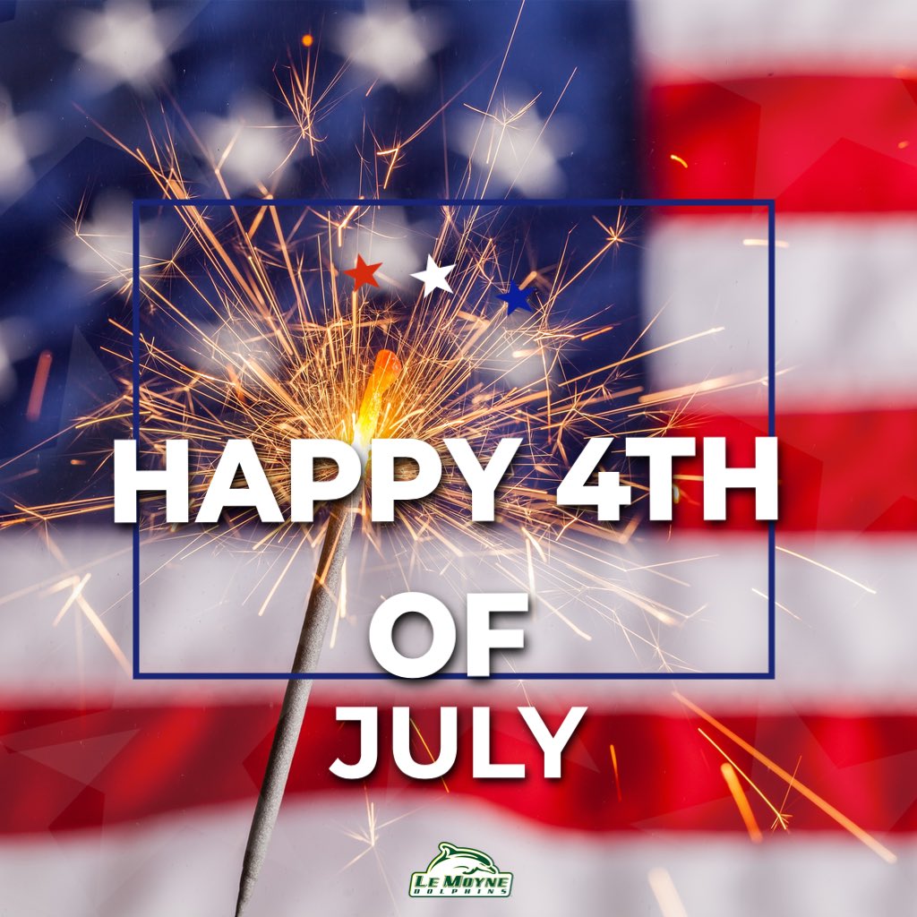 LeMoyneWBB's tweet photo. Wishing a Safe and Happy 4th of July to all!
🇺🇸
#HART
#IndependenceDay
#Phinstagram
#AllinAlloneAllDolphins
🐬🏀 https://t.co/mwP6xm19y5