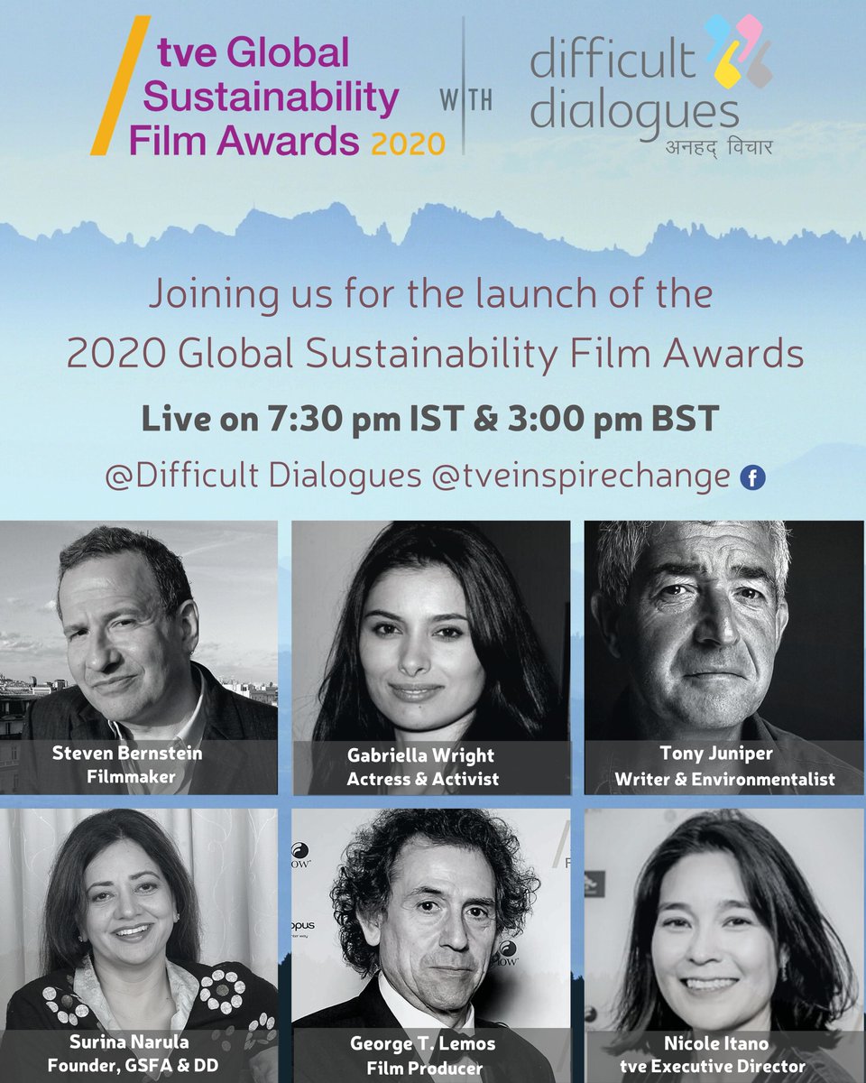 tveinspire's tweet image. Join us for the launch on 6th July 2020 for an exciting line up of leading voices in sustainability and films. 

Register on -us02web.zoom.us/webinar/regist… 

Or follow our Facebook page @tveinspirechange 

@d_dialogues @ladygwright @stevebfilm @TonyJuniper @nitano