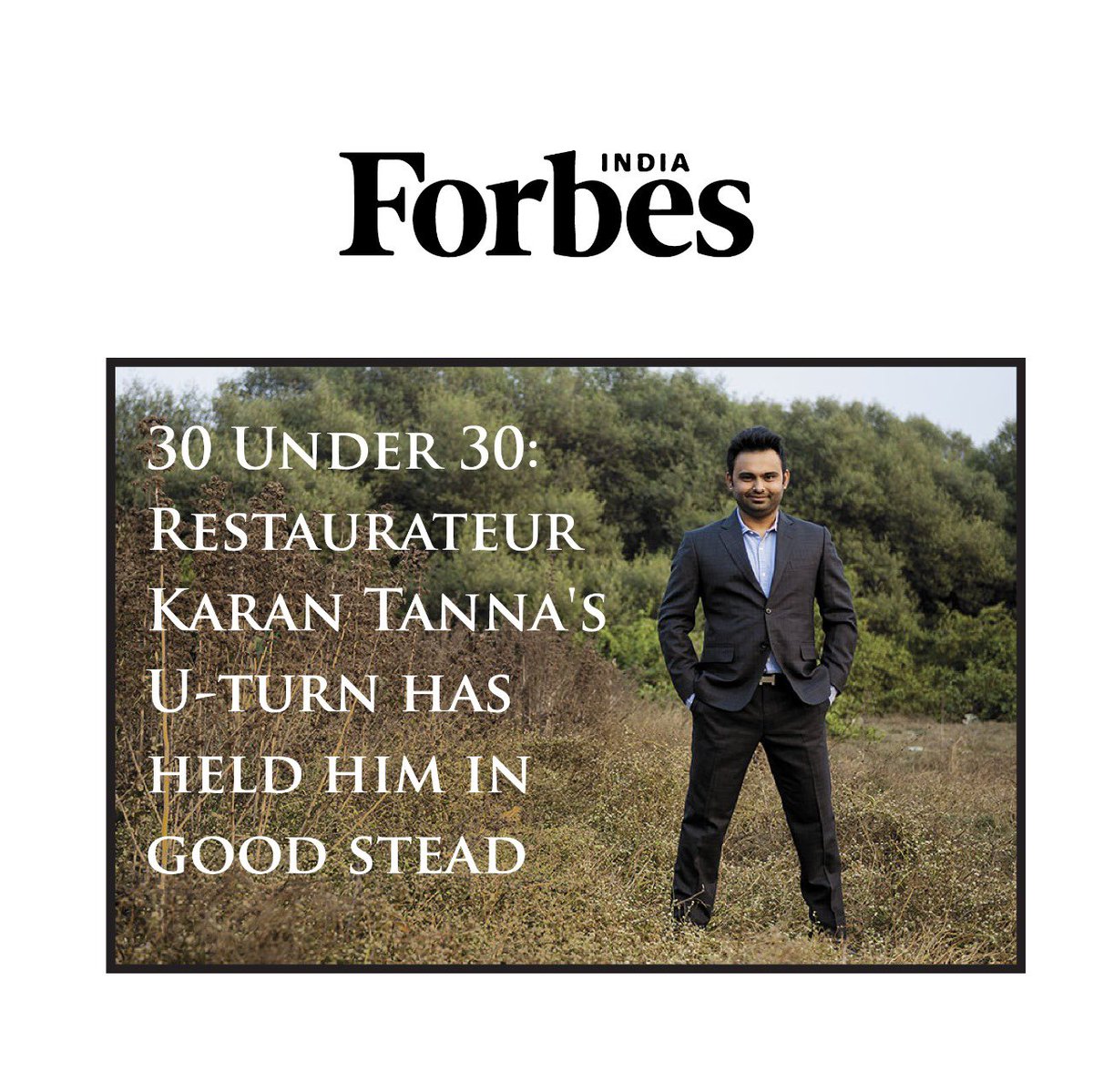 Ghostkitchens_'s tweet photo. #ThrowBack to Feb 2017. 
Our Founder @Karan_Tanna was featured in @forbesindia #30Under30 for establishing India’s first F&amp;B Franchise management company. And now with @Ghostkitchens_  we continue our mission to build scalable F&amp;B brands. 

#forbes #ghostkitchens #virtualkitchens https://t.co/UImbN4yqSX
