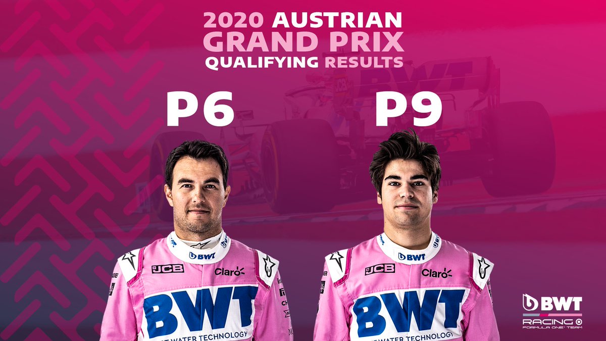 TelemetricoF1's tweet photo. Para @RacingPointF1 la mejor posición de partida como equipo después de 21 carreras juntos #f1 #Formule1 #FormulaOne #Perez #Stroll @SChecoPerez @lance_stroll @f1 #AustrianGP #qualifyng https://t.co/qELGCMJzTB