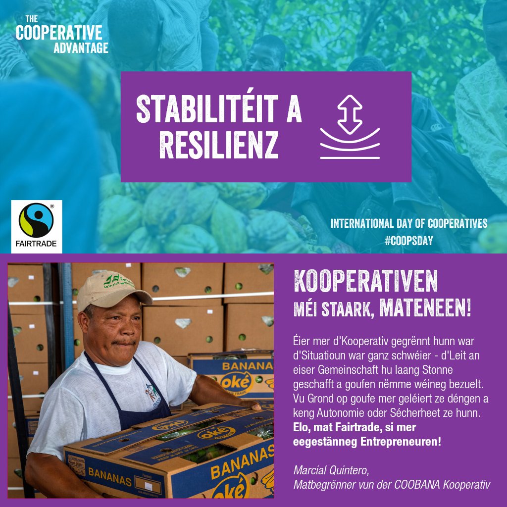 FairtradeLU's tweet photo. #coopsday https://t.co/bCNUo0GJID