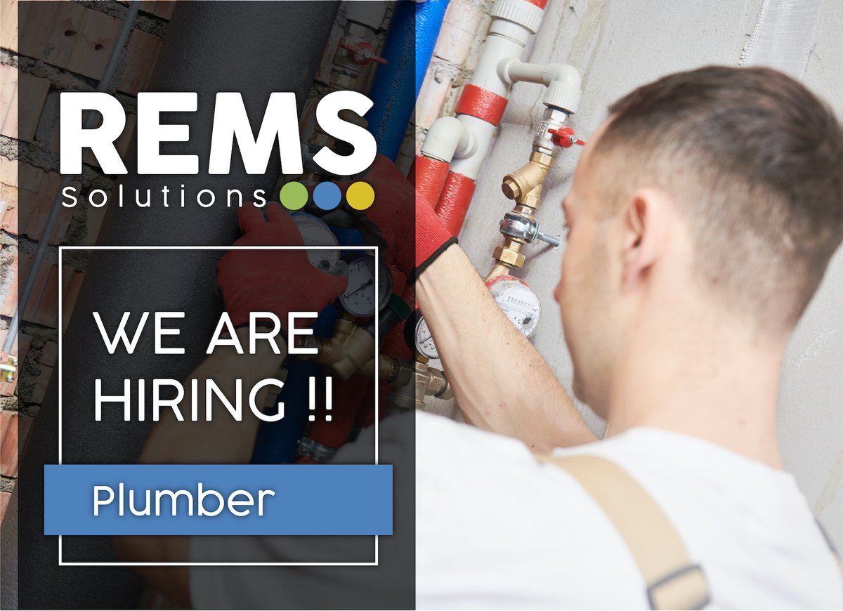 RemsSolutions's tweet photo. REMS are seeking qualified Plumbers, to join our team. We are recruiting nationally.
We are looking for resourceful, driven team members, with a proactive attitude. 
If you are interested in joining us, send your CV to info@retail-ems.co.uk
#PlumbersJobs #Plumbers #MightyREMS https://t.co/AN67uEd76o