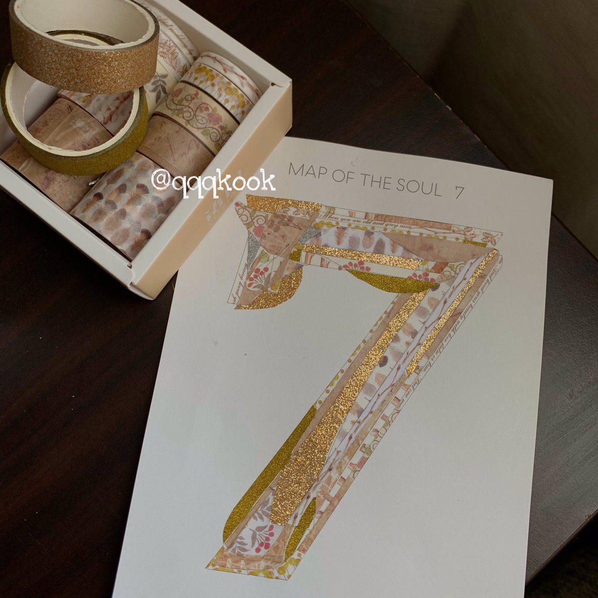 qqqkook's tweet photo. map of the soul : 7 designs using washi tapes *:･ﾟ✧ https://t.co/iLN8kPYIRs