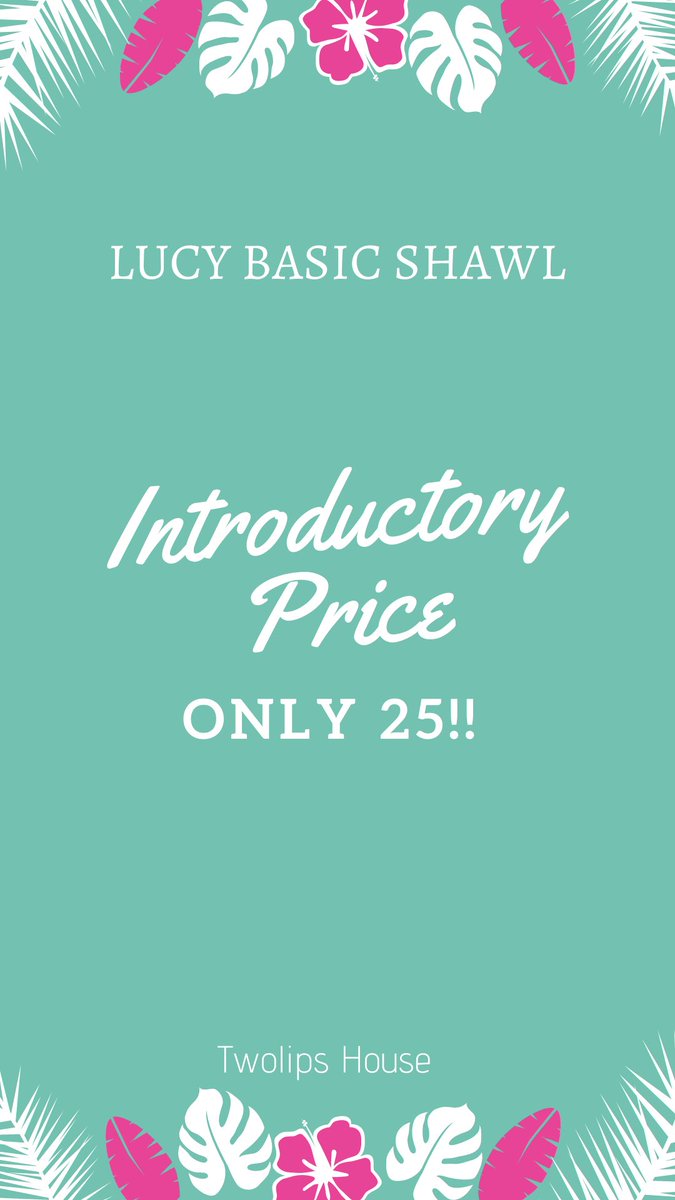 twolipshouse's tweet photo. Introductory price for #LucyBasicShawl π https://t.co/pUOvqSNzOI