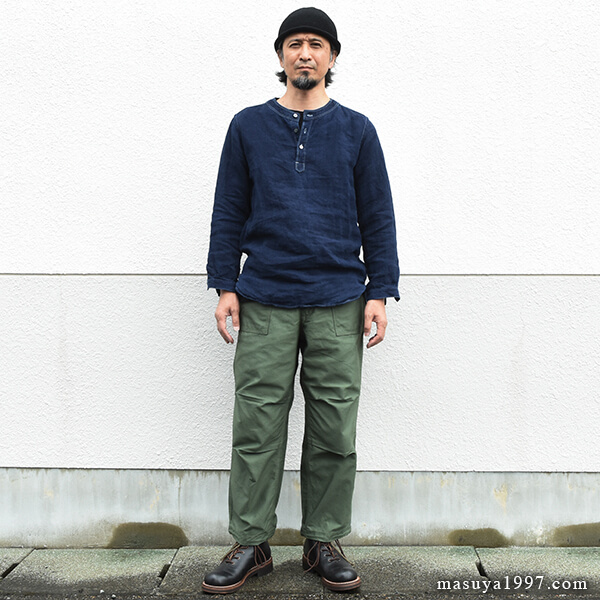 MASUYA1997's tweet photo. CORONA “FATIGUE SLACKS” の #FP005 “AGGRESSOR SLACKS / BACK SATIN” が届きました！
いかにも “ミリタリー” といった感じの無骨な雰囲気が魅力です。
今日はジャンゴのヘンリーネックのプルオーバーシャツと、足元はRolling dub trioのWHALE 6 をチョイス。

https://t.co/EEJSu5bvHF https://t.co/WkDoiEIA0J