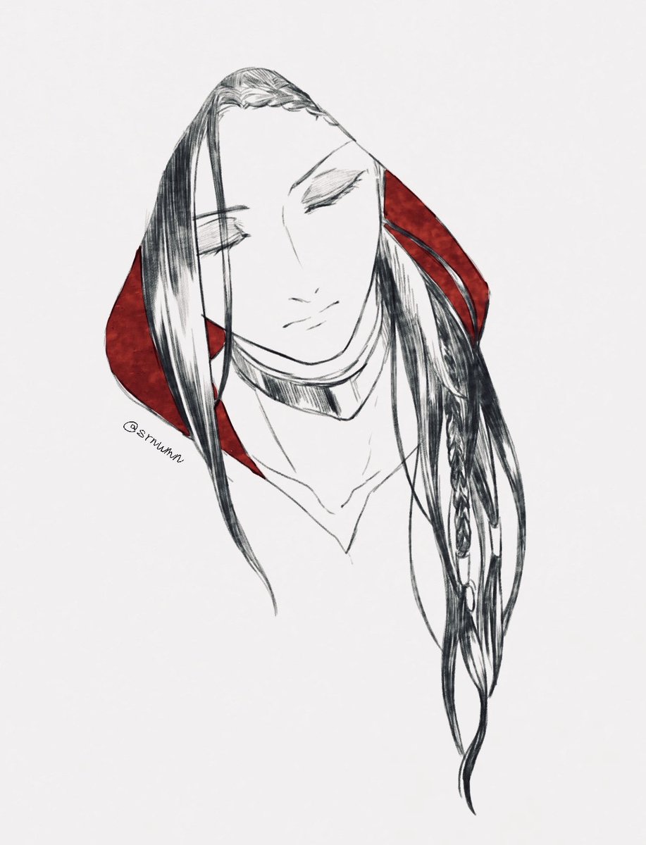 male focus 1boy solo hood long hair closed eyes braid  illustration images