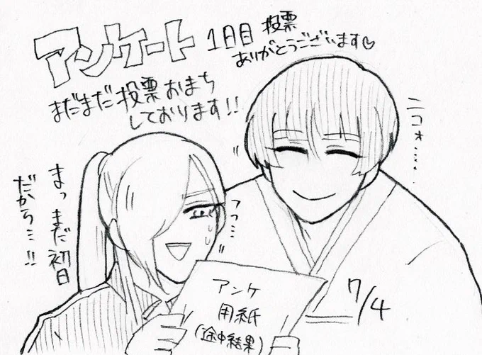 1日目にして沢山の投票ありがとうございます!途中結果ですがもうこれ1週間アンケする意味あるかな?って思ってます!!嬉しい!!(?) (一応)1週間アンケートやってますので、ぜひ投票お待ちしてま〜す🙌✨✨  尚なれそめ漫画の続きは明日あげますのでよろしくお願いします〜💪💪💪💞