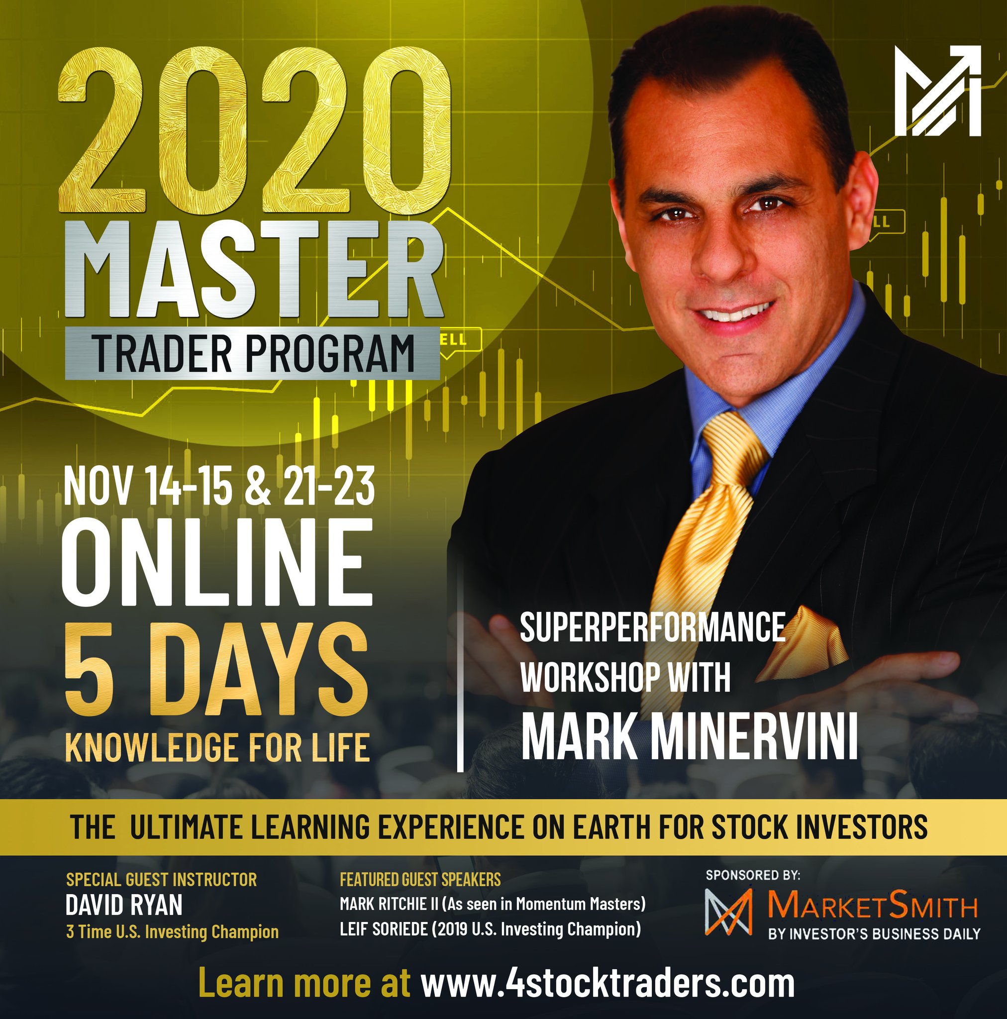Mark Minervini على تويتر: &quot;2020 Master Trader Program is going online!  Dramatically improve your trading results. Same curriculum as in-person  event. +450 page workbook mailed to you. Register Now!  https://t.co/if3fjjCmfg… https://t.co/KubDq5kJLM&quot;