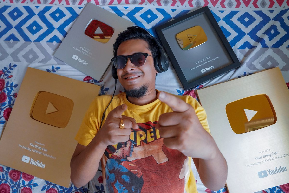 TheBongGuy's tweet photo. Thank you @YTCreatorsIndia ❤️🙏
Got a new Golden Play Button for my Second Channel. Thank You everyone ❤️ https://t.co/4Nw4BtGsbs