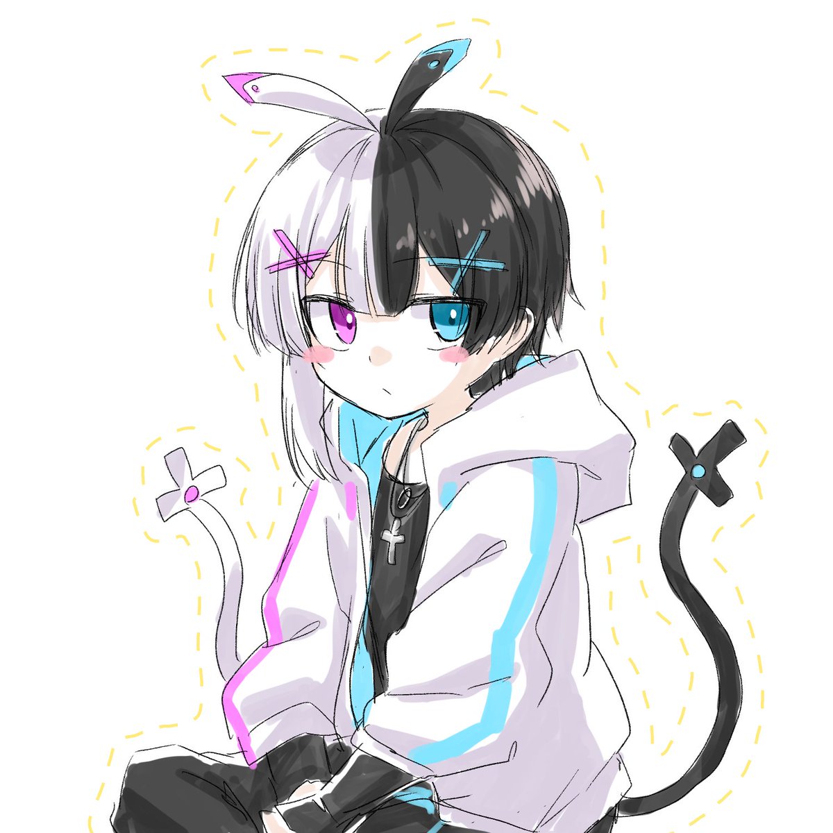 GF_Eledian's tweet photo. デフォルメのつもりが幼くなってしまった親友
 #RayFart https://t.co/rilM9JzOB8
