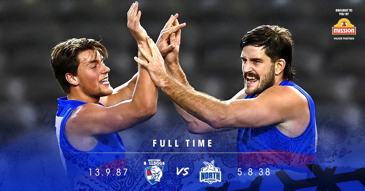 westernbulldogs's tweet photo. Three wins on the trot! ✅✅✅

GO DOGS!

#AFLDogsNorth #MightyWest https://t.co/Mog49xsbHo