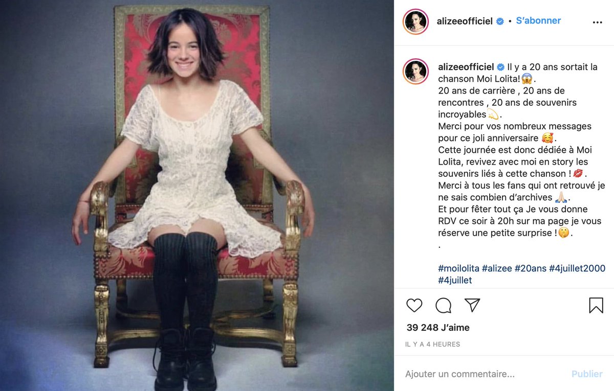 FranceAlizee's tweet photo. Rendez-vous à 20h pour découvrir la surprise qu'Alizée nous réserve ! J'espère une édition vinyle de "Gourmandises" !! 😝
#MoiLolita #MoiAlizée #Alizée20 #Alizee20 #MoiLolita20ans #MoiLolita20 #moilolita2020 #alizeeofficiel @mellealizee #teamalizee https://t.co/uQIfCaiGuP