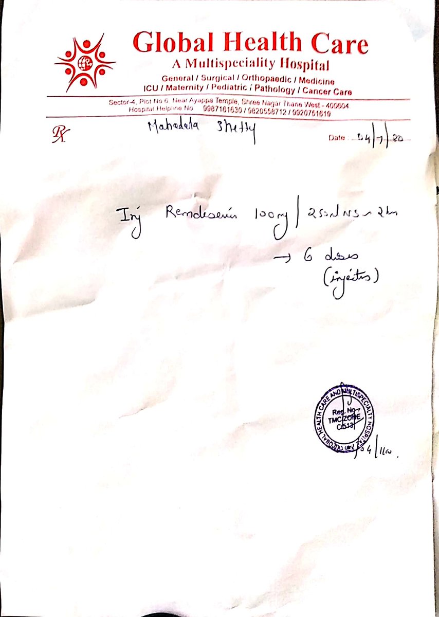 ShettySumesh's tweet photo. Hi I am not able to get the attached medicine which is related to covid, I need it as soon as possible. Kindly help me on this there is a acute shortage going around @CMOMaharashtra @AUThackeray https://t.co/2nedRr5Vhu