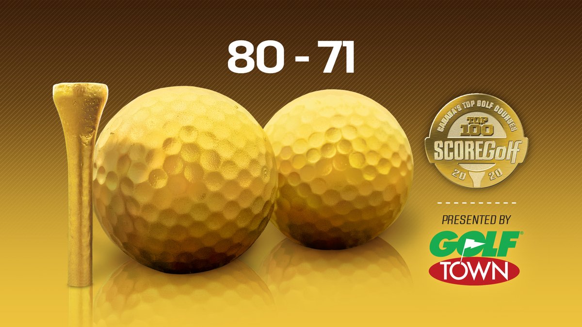 Busy block in this section of the #SGtop100 pres. by <a href="/GolfTown/">Golf Town</a>:

• Three Jack Nicklaus designs
• The only A.W. Tillinghast layout in Canada
• The only course in Saskatchewan to make the list

Full details + some thoughts from <a href="/GrahamDeLaet/">DeLetty</a> ⤵️

🔗 scoregolf.com/top-100-2020/