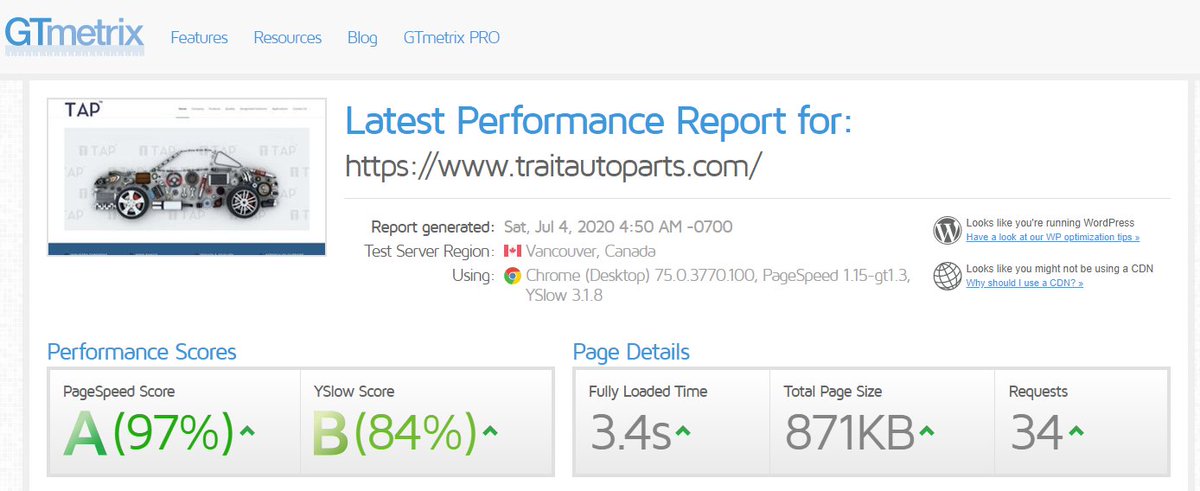 jigneshkgajjar's tweet image. #PageSpeedOptimization for #WordPressSEO Site Analysed using Gtmetrix and Solved Errors from Same to achieve sky rocketing Page Load Speed.
- PageSpeed A(97%)
- YSlow B(84%)
- Fully Load Time 3.4 Sec
- Total Page Size / Request - 871 KB Only / 34

DM for #ContractJobs #RemoteJob