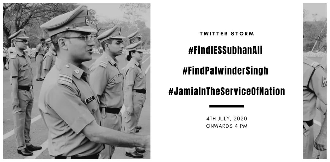 #FINDIESSUBHANALI
#FINDPALWINDERSINGH
#JAMIAINTHESERVICEOFNATION