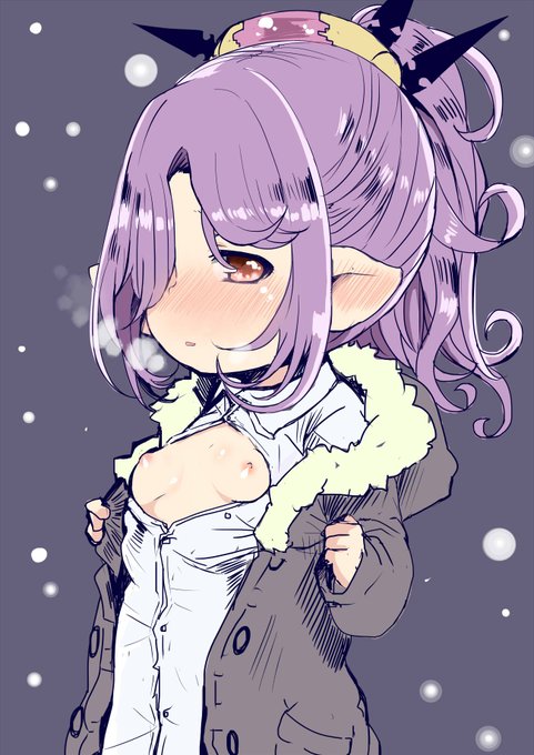 冬の露出を求められたニオ 