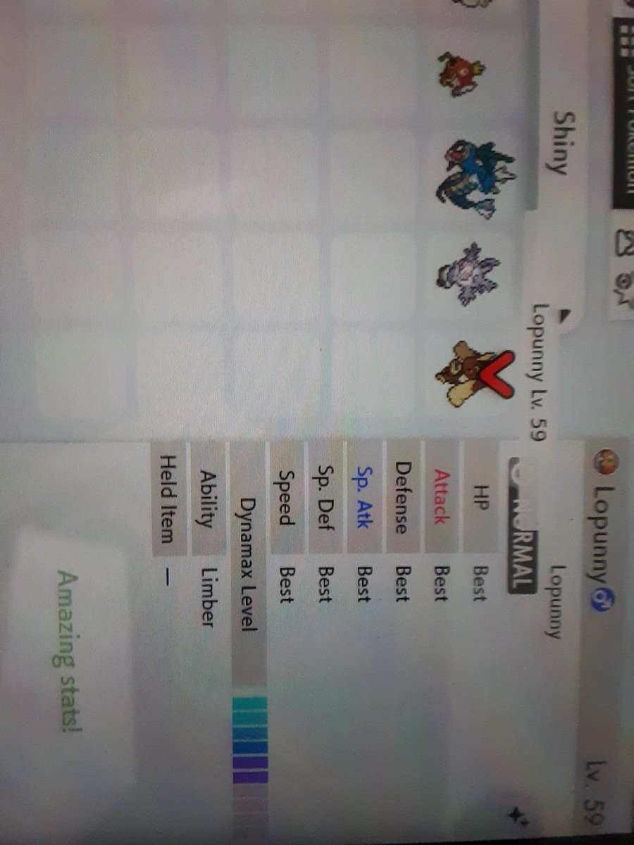 Fr0stym3nAdv's tweet photo. So caught this shiny lopunny from a raid and not sure if I should keep it or not do to it not being my raid and it having 6IVs. Is there any way of telling if this pokemon is legit?
#pokemonSwSh #PokemonSwordShield #shinypokemon #maxraidbattle https://t.co/BQk2FYJbwh