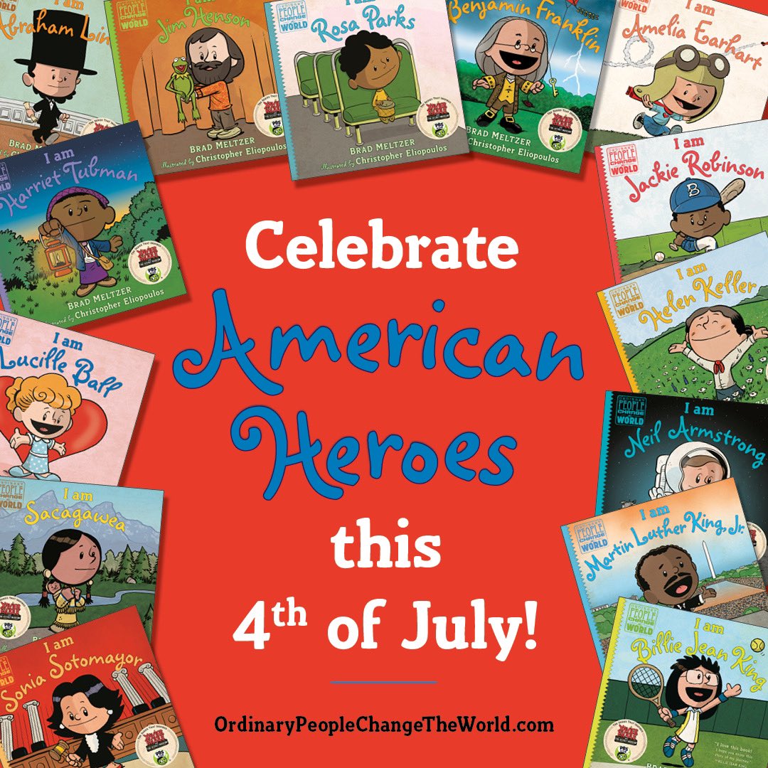 bradmeltzer's tweet photo. I love America for its independence, diversity of thought &amp; its promise that we should all have an equal chance to achieve our dreams. So my dream? That decades from now, our books arm a generation of kids with heroes who teach them kindness, compassion &amp; perseverance. #July4th https://t.co/i9Sn4bT3Xd