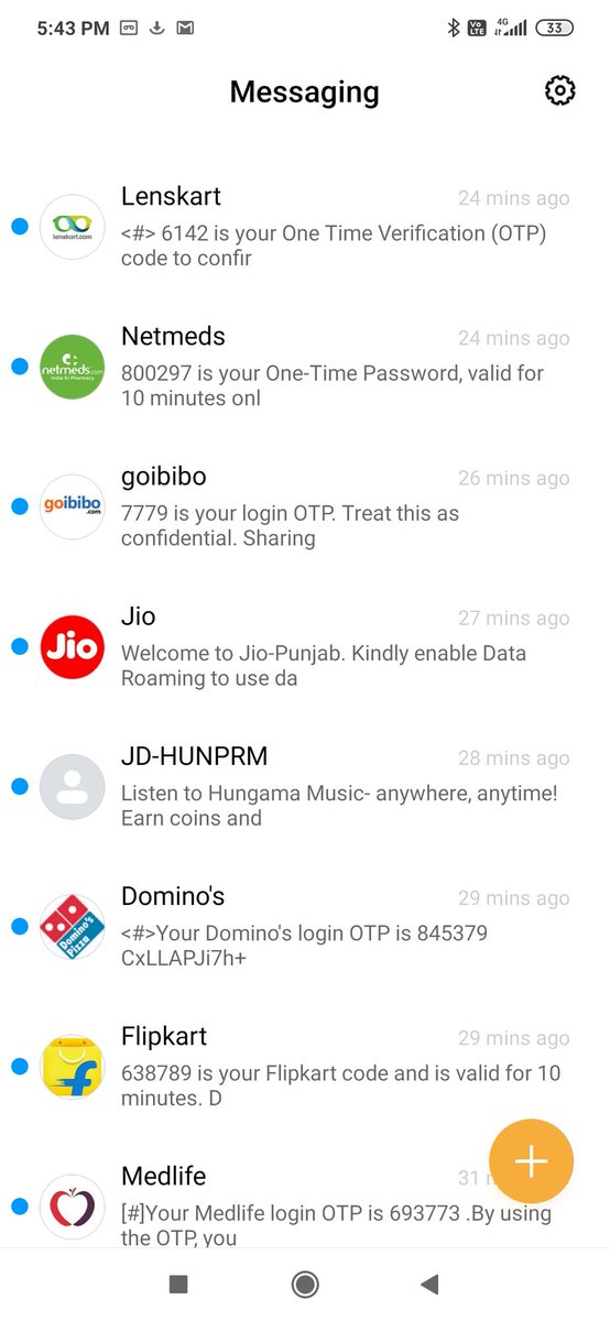 satishkumar361's tweet photo. Hi @JioCare @cyber I am receiving lots of OTP from different platforms as you can see in below SS

Please help me and suggest the further action required.
#otpscam #multipleotps https://t.co/g7OGBa41Sp