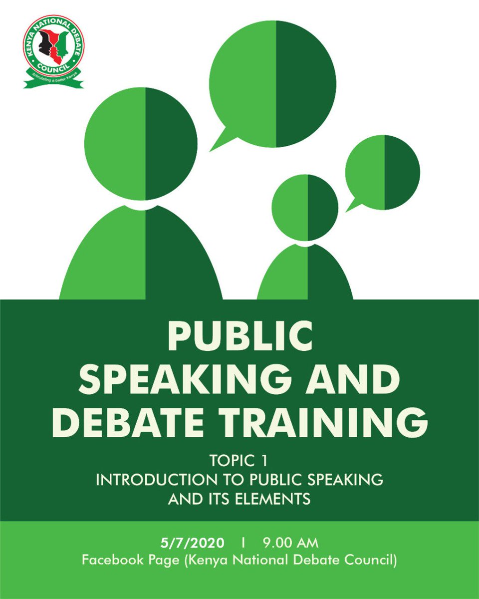 DebateCouncilKE's tweet photo. Tomorrow at exactly 9am. We start off the debates and public speaking training journey on our Facebook page.
STAY TUNED
Facebook page π | https://t.co/4yUfzCXacV
#Debates #DebatesKE #speech https://t.co/92vsjJBdJt