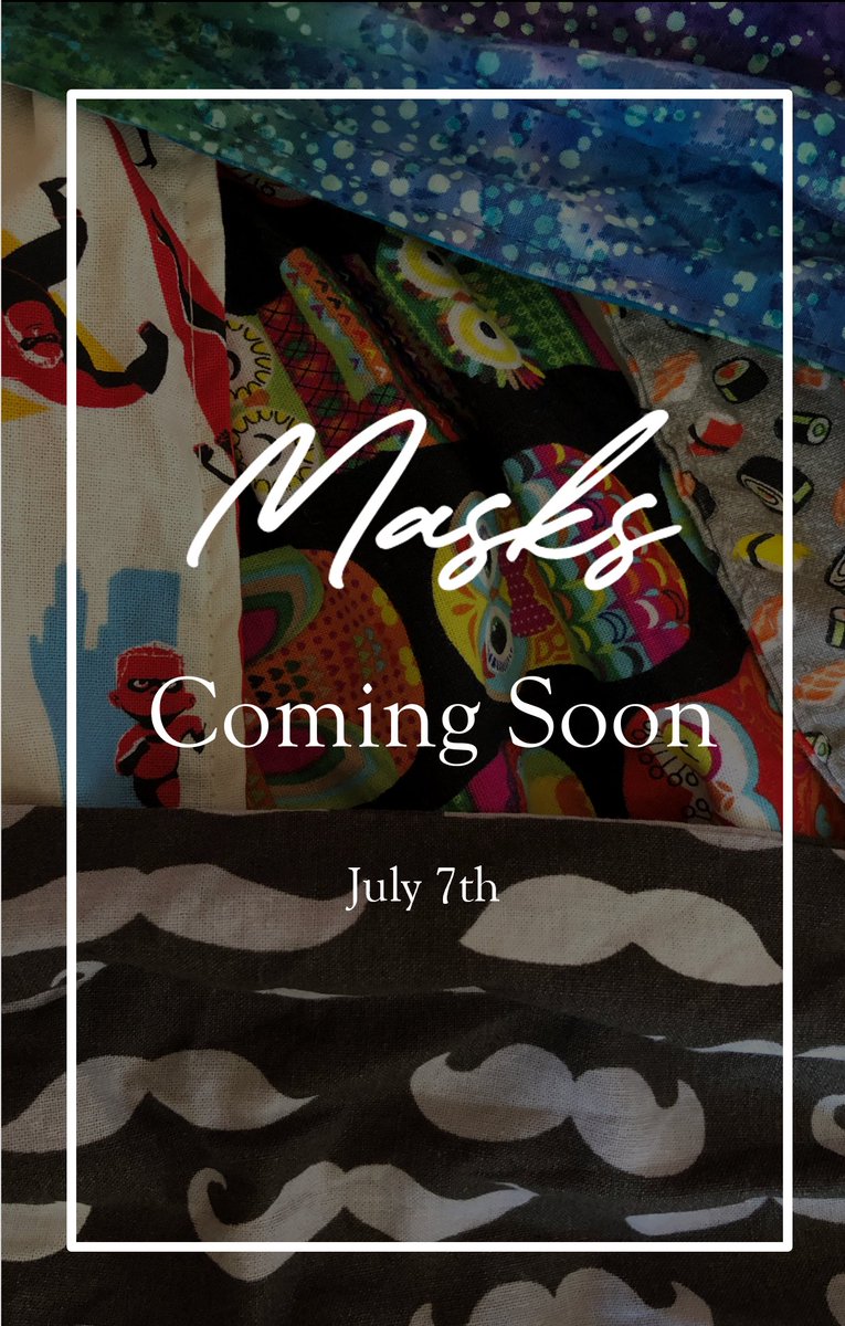 Do you need a mask for school or going out and about? On July 7th I will be opening up for sale on my website!