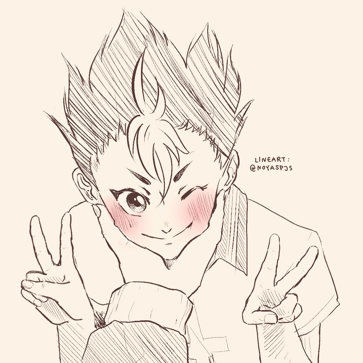 Today I offer... this noya sketch.... Why did he become rounder when I drew him digitally...? We will never know... #haikyuu 