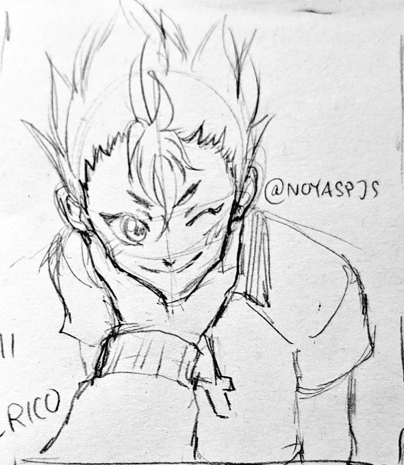Today I offer... this noya sketch.... Why did he become rounder when I drew him digitally...? We will never know... #haikyuu 